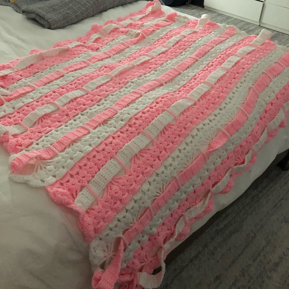 Never used! Large handmade baby blanket